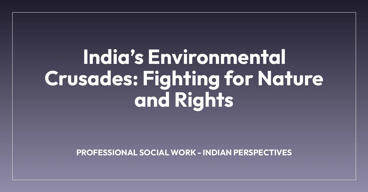 Indiaโs Environmental Crusades: Fighting for Nature and Rights